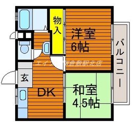 高見ハイツBの物件間取画像